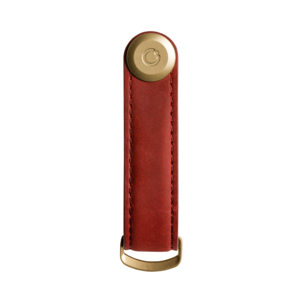 Orbitkey 2.0 Crazy Horse Leather - Maple Red with Red Stitching