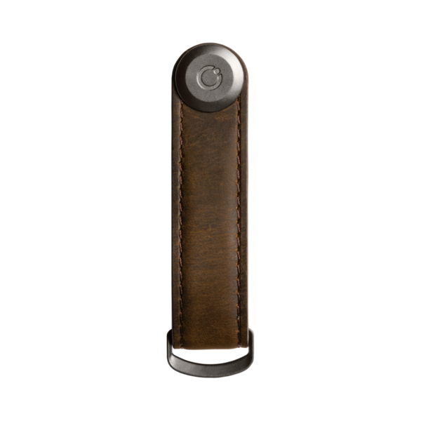 Orbitkey 2.0 Crazy Horse Leather - Oak Brown with Brown Stitching