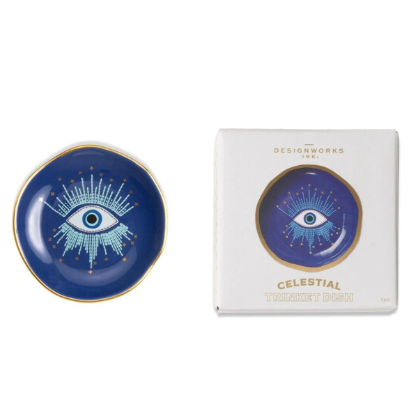 Celestial Ceramic Trinket Dish Starry Eyed