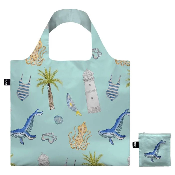 LOQI Reusable Shopping Bag Sylvia Harvey Walker Whale