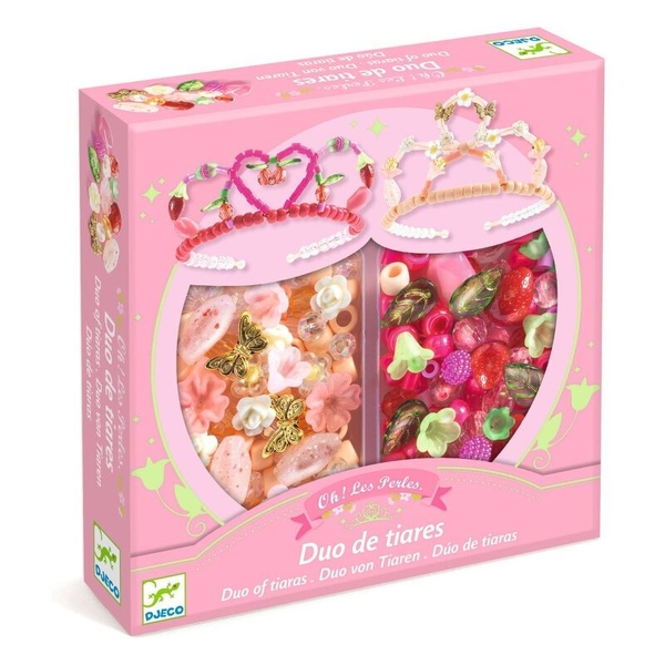 Djeco Duo of Tiaras Pink Bead Kit