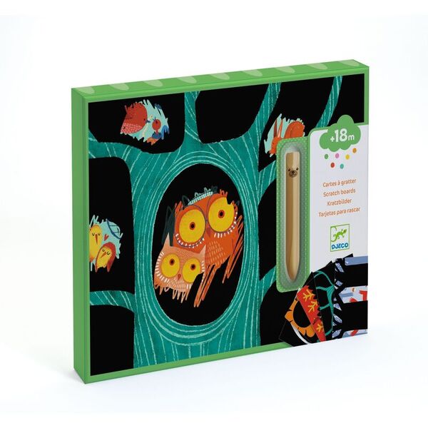 Djeco Learning About Animals Scratch Cards