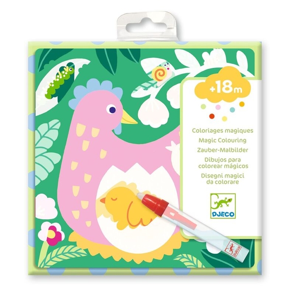 Djeco Magic Colouring Peekaboo! Garden Baby Animals