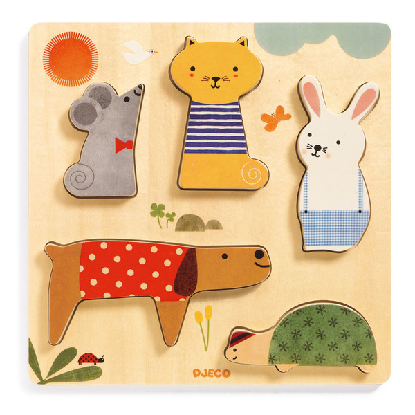 Djeco Woody Pets Wooden Puzzle
