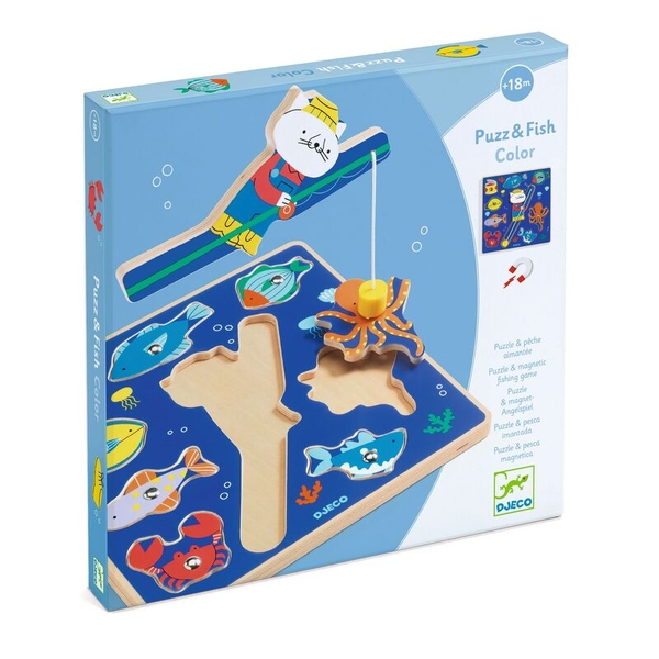 Djeco Puzz & Fish Colour Puzzle & Magnetic Fishing Game