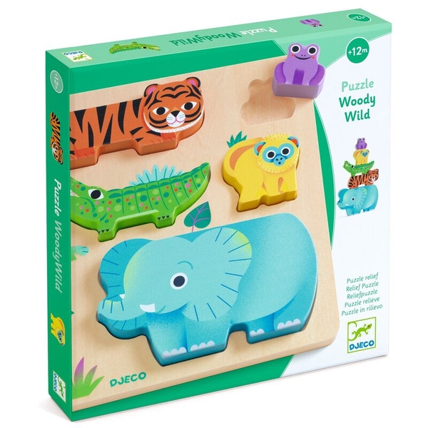 Djeco Woody Wild Wooden Animals puzzle