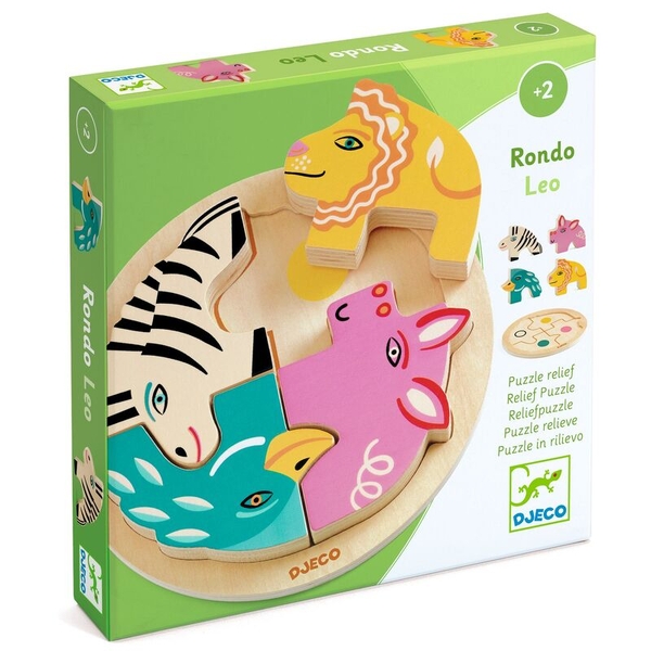 Djeco Rondo Leo Wooden Puzzle for Toddlers