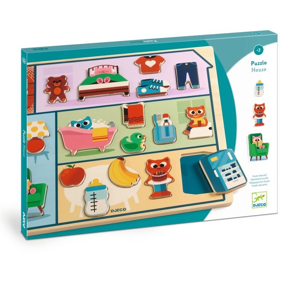 Djeco 22 Piece Wooden House Puzzle