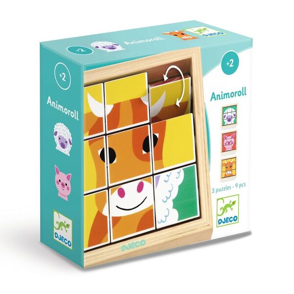 Djeco Animoroll Wooden Puzzle Game