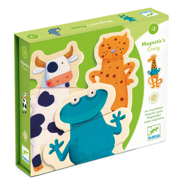 Djeco Wooden Magnetic Crazy Animals