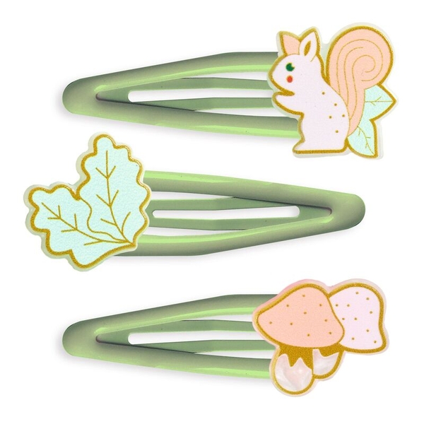 Djeco Hyacinthe Forest 3 Hair Clips With Acrylic Rabbit