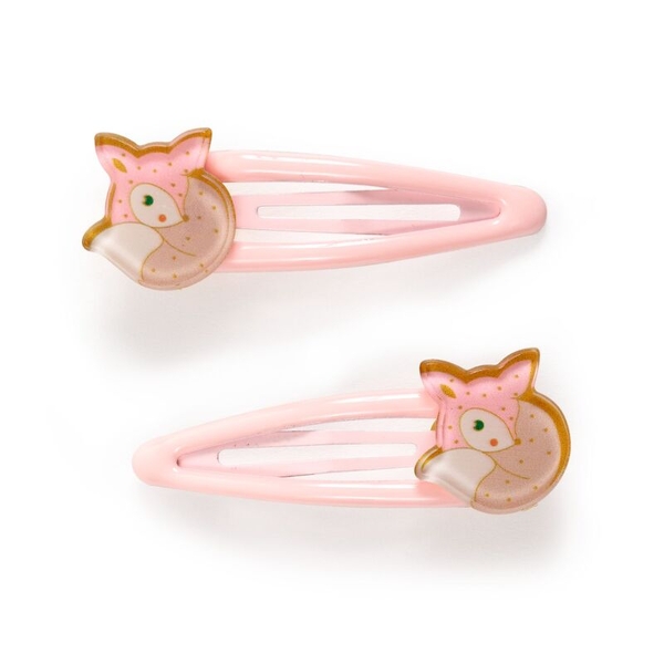Djeco Esmee Forest 2 Hair Clips With Acrylic Foxes