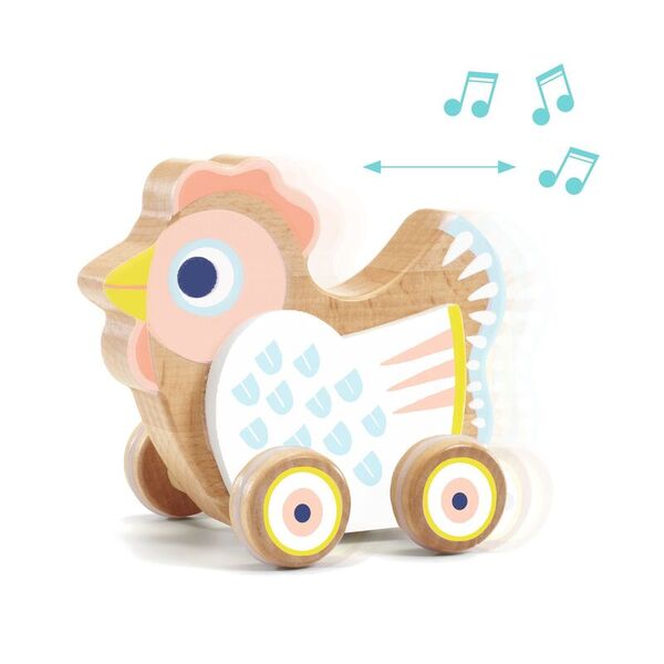 Djeco Babysing Hen on Wheels