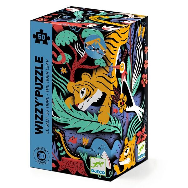 Djeco The Tiger's Leap 50pcs Wizzy Puzzle