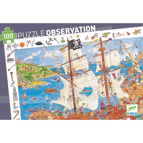 Djeco Pirates Observation Puzzle 100pce