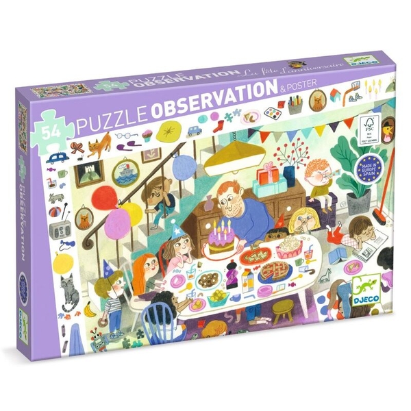 Djeco Birthday Party 54pc Observational Puzzle