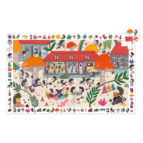 Djeco Hedgehog School Observation Puzzle 35pcs