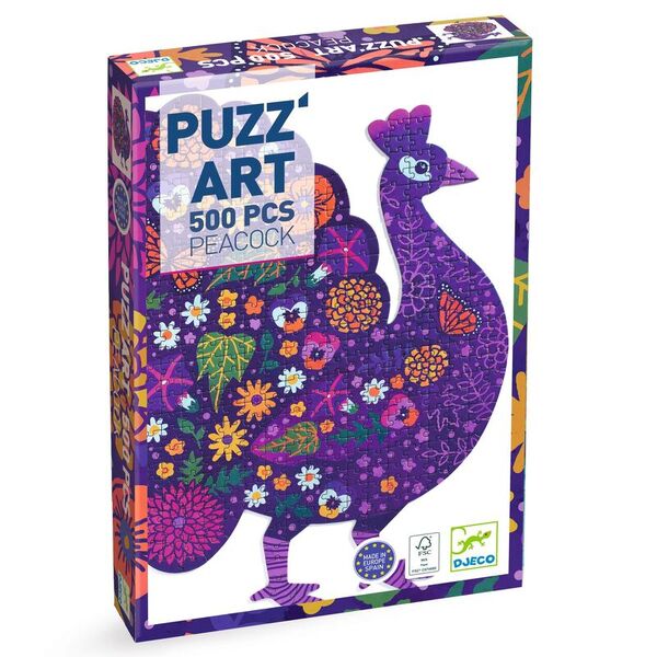 Djeco Peacock 500pcs Art Puzzle