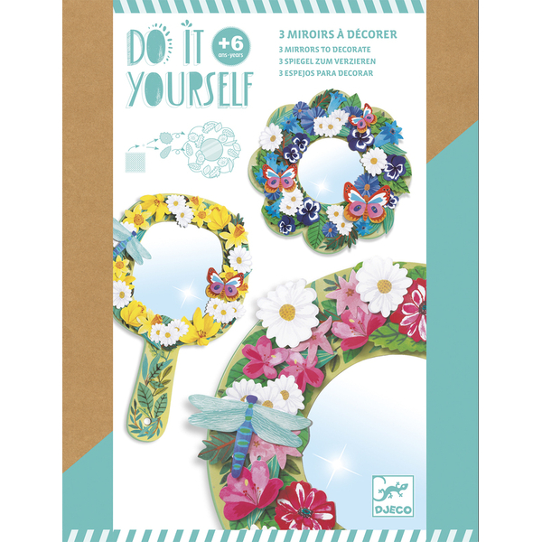 Djeco Do It Yourself Pretty Flowers Mirror