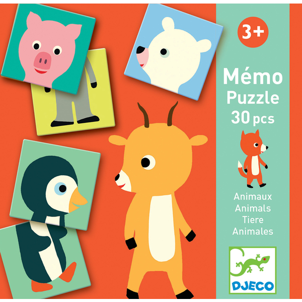 Djeco Memo Animo Puzzle Memory Game