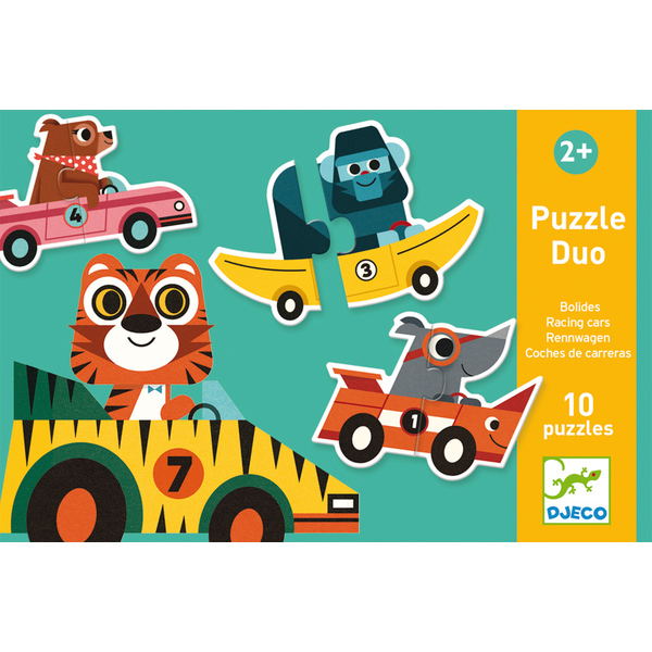 Djeco Racing Cars Puzzle Duo 20pcs