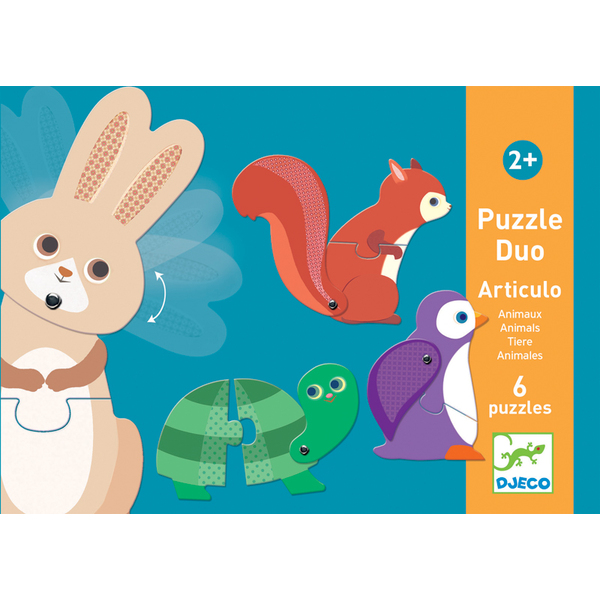 Djeco Duo Animals Puzzle 12pcs