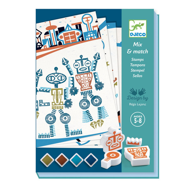Djeco Alien Robots Stamp Set