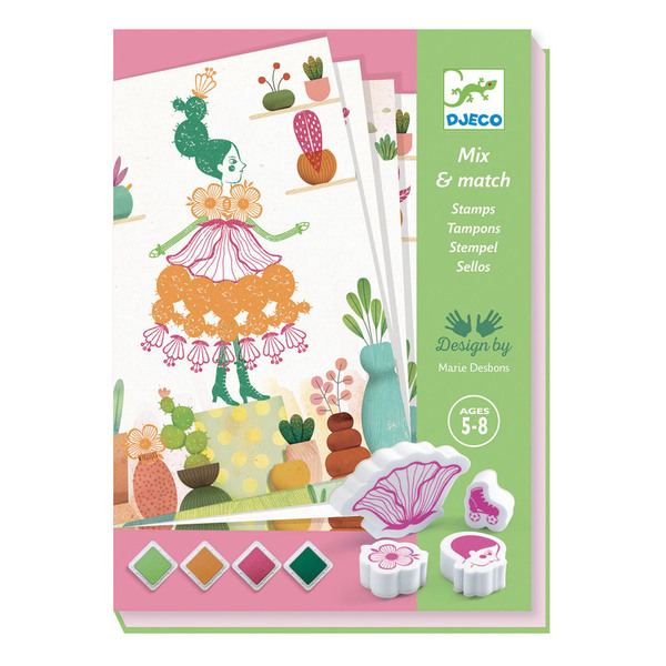 Djeco Flower Girls Stamp Set