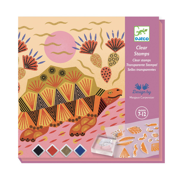 Djeco Patterns and Animals Clear Stamps
