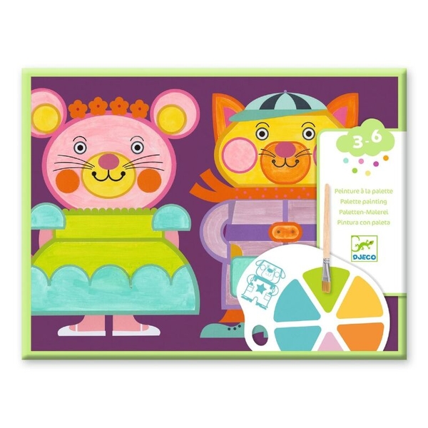 Djeco Chubby Cheeks Animal Painting Set With Palette