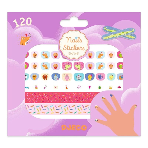 Djeco 120 Happy Birthday Nail Stickers