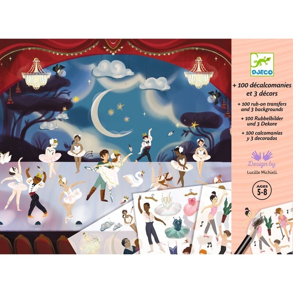 Djeco Little Dancers Rub-On Transfer Activity Set
