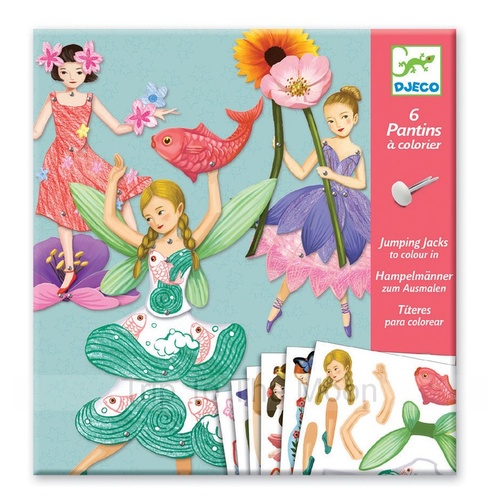 Djeco Colour-In Fairy Jumping Jacks