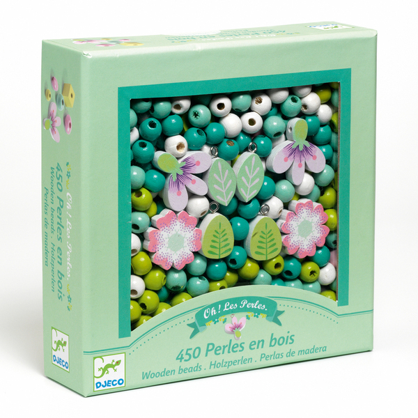 Djeco Leaves and Flowers Wooden Beads