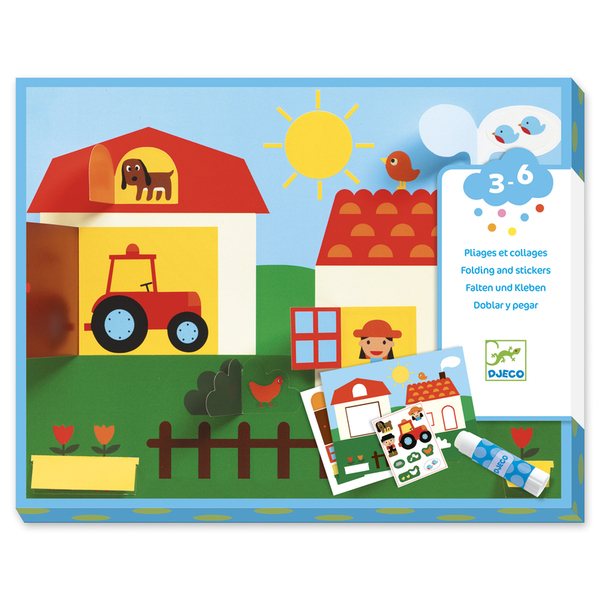 Djeco Hide and Seek Folding & Stickers Set