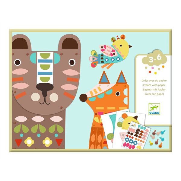Djeco 3 Giant Animals Paper Set