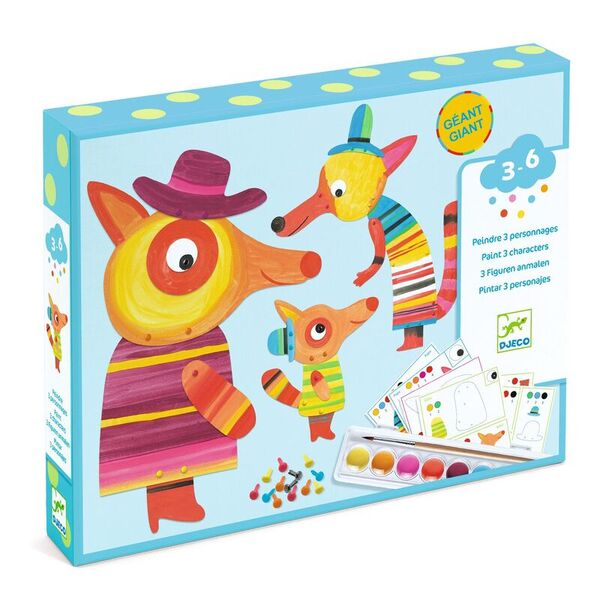 Djeco Fox Family Painting Set