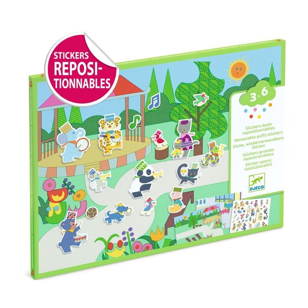 Djeco Fanfare 30pc Reusable Stickers