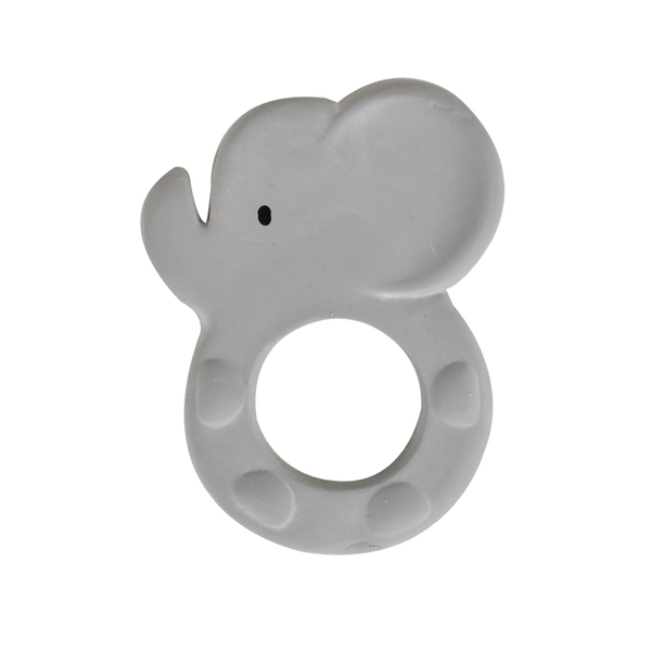 Tikiri Rubber Elephant Flat Teether Boxed