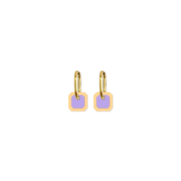 Moe Moe Design Earrings - Cami Gem Soft Peach/Lavender