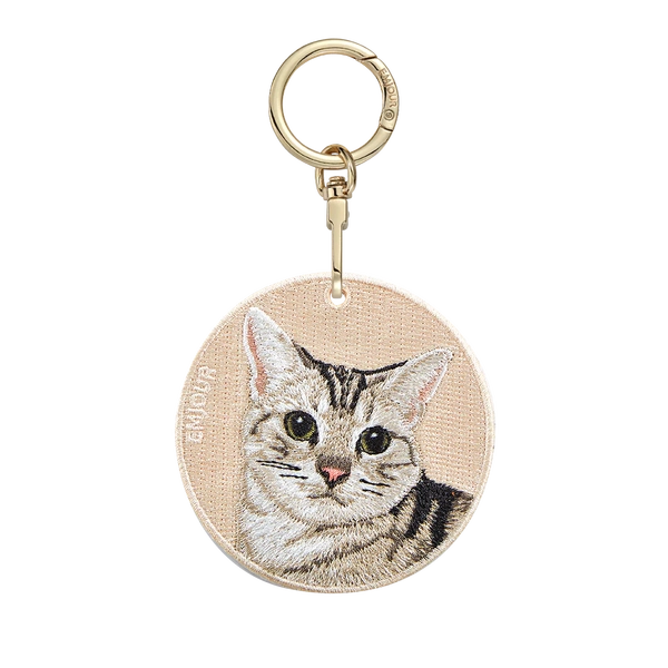 Emjour Embroidered Keychain - American Short Hair Cat