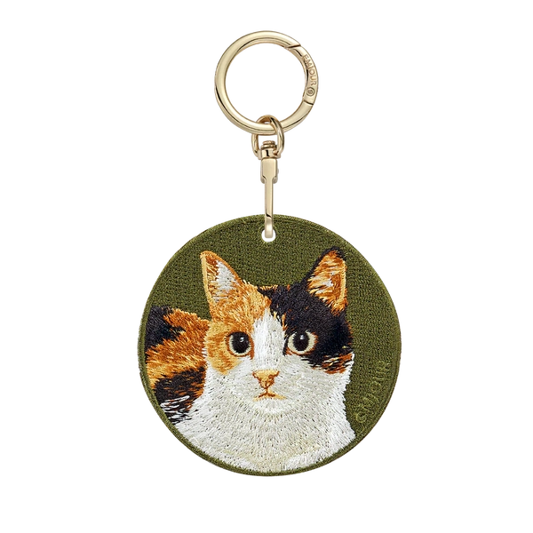 Emjour Embroidered Keychain - Calico Cat