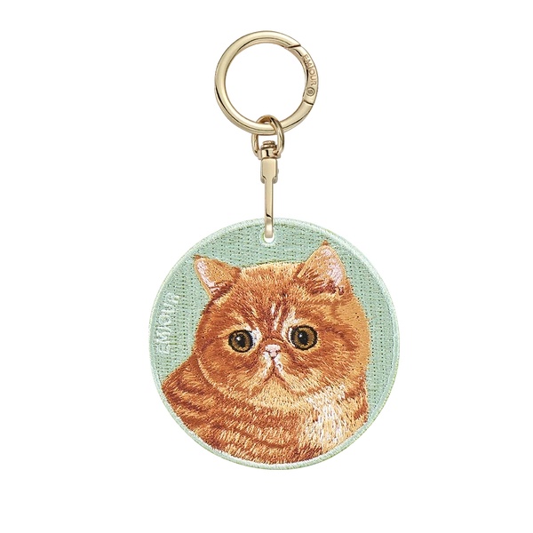 Emjour Embroidered Keychain - Exotic Shorthair Cat