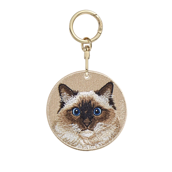 Emjour Embroidered Keychain - Colorpoint Ragdoll Cat