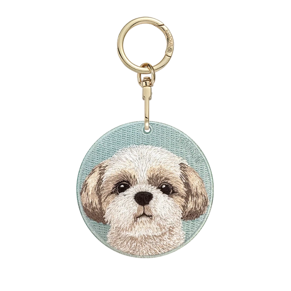 Emjour Embroidered Keychain - Shih Tzu (Green)