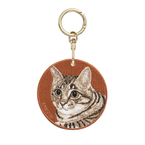 Emjour Embroidered Keychain - Tabby Cat