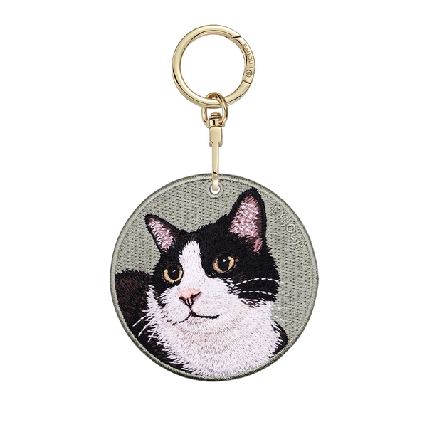 Emjour Embroidered Keychain - Tuxedo Cat