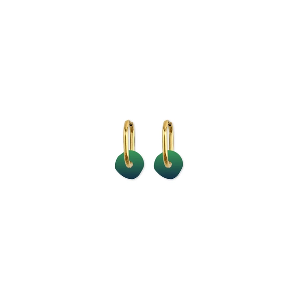Moe Moe Design Earrings - Cami Ombre Circle Bold Forest/Green