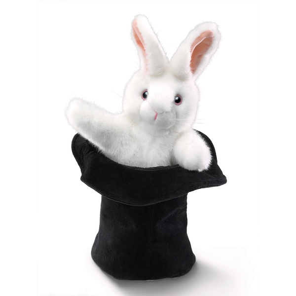 Folkmanis Rabbit in Hat Puppet