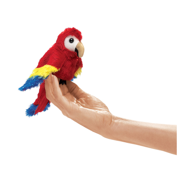 Folkmanis Mini Scarlet Macaw Finger Puppet